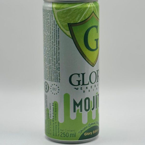 GLORY Energy Drink Mojito Lemon & Mint Flavoured Sparkling Beverage with Caffeine Taurine & B Vitamins for Energy Boost