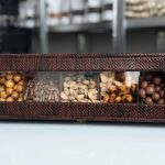 Luxury dry fruit and nut gift box with cashews pistachios and pine nuts